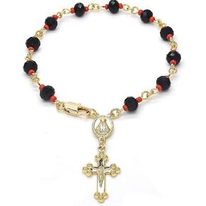Azabache Charm Protection Bracelet Containing Figa Hand 14K Gold Filled Jewelry Protects From Evil Eye for Women Men Boys Girls in Kuwait