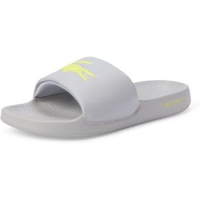 Lacoste Men's Croco 1.0 Slide Sandal, RED/White, 7 in Kuwait