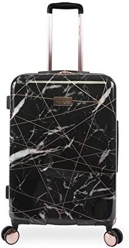 Juicy Couture Women's Vivian 3 Piece Hardside Spinner Luggage Set, Black Marble Web, One Size in Kuwait