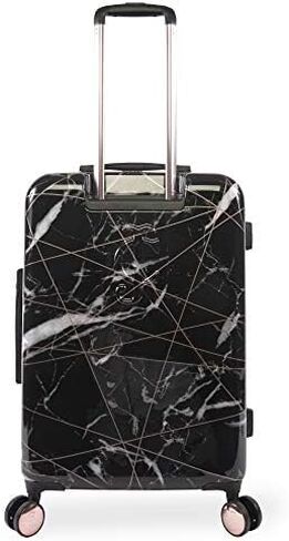 Juicy Couture Women's Vivian 3 Piece Hardside Spinner Luggage Set, Black Marble Web, One Size in Kuwait