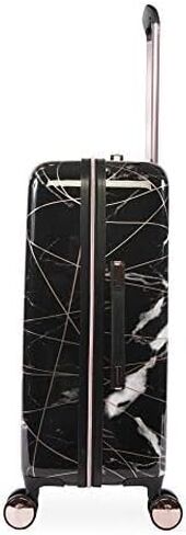 Juicy Couture Women's Vivian 3 Piece Hardside Spinner Luggage Set, Black Marble Web, One Size in Kuwait