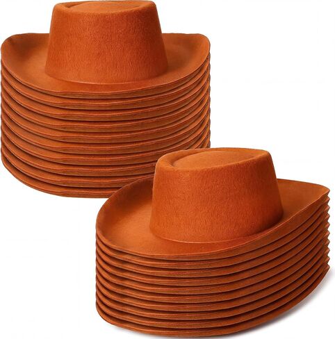 20 Pcs Children's Cowboy Hats Kids Party Cowboy Felt Hats Cowgirl Hats for Western Halloween Birthday Costume in Kuwait
