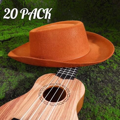 20 Pcs Children's Cowboy Hats Kids Party Cowboy Felt Hats Cowgirl Hats for Western Halloween Birthday Costume in Kuwait