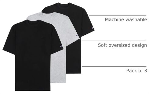 Champion Big and Tall Shirts for Men – 3 Pk 100% Cotton Men Big and Tall T-Shirt in Kuwait