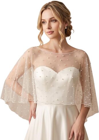 EllieHouse Womens Soft Tulle Bridal Scarf Evening Shawl Wedding Wraps CF40 in Kuwait
