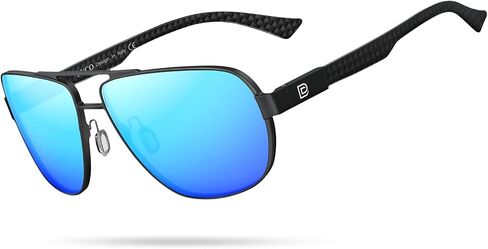 DUCO Aviator Sunglasses For Men Polarized Sunglasses Men UV Protection Carbon Fiber Temple Mens Sun glasses For Driving 3051 in Kuwait
