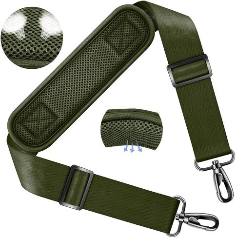 ZINZ Shoulder Strap 58" Ultra-Thick Fixed Padded and Adjustable Buckles Crossbody Strap for Briefcase Laptop Bag Luggage in Kuwait