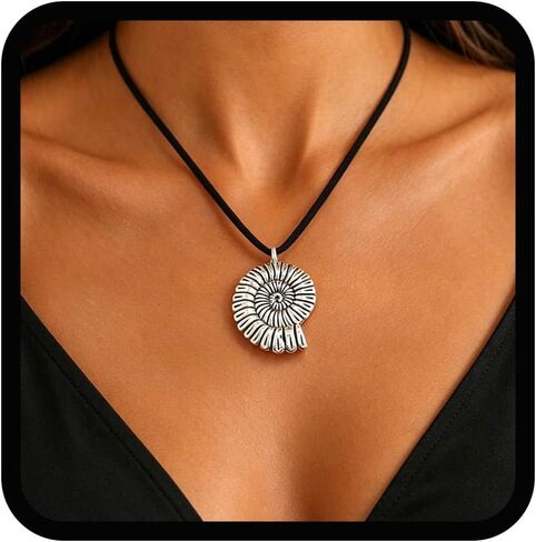 Yalice Boho Conch Shell Necklace Chain Leather Suede Choker Necklaces for Women and Girls in Kuwait