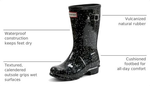 Hunter Unisex-Child Original Giant Glitter Rain Boot in Kuwait