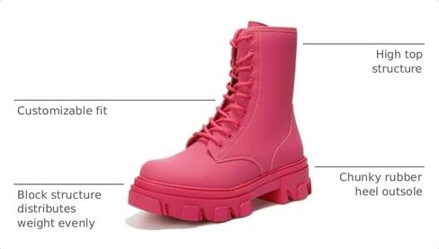 Cape Robbin Chrisley Combat Boots for Women - Platform Boots Lace Up High Tops, Ankle Booties for Women - Combat Boots Womens Platform in Kuwait