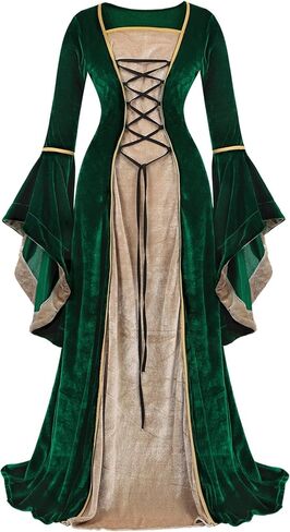 Haorugut Renaissance Dress Women Medieval Dress Renaissance Costumes for Women Fairy in Kuwait