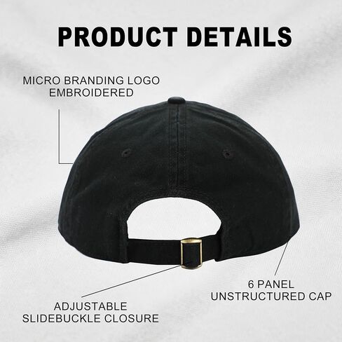 Ghostface Dad Plain Black Embroidered Patch Hat with pre-Curved Bill for Men in Kuwait