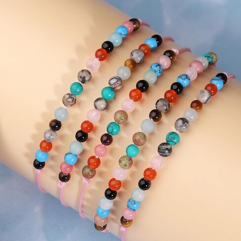 Natural Healing Crystal Bracelet Gifts for Girls Women, Happy 7-50 Year Old Birthday Milestone Bead Bracelets for Daughter Granddaughter Sister Niece Friends Mom Aunt Grandma in Kuwait