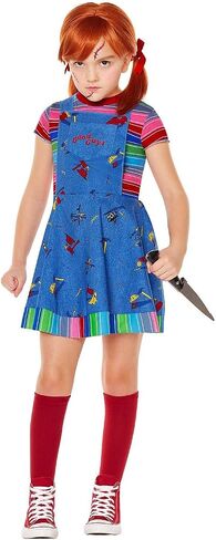 Spirit Halloween Child’s Play Kids Chucky Dress | Officially Licensed | Horror Cosplay | Couples Costume | Easy Costume in Kuwait