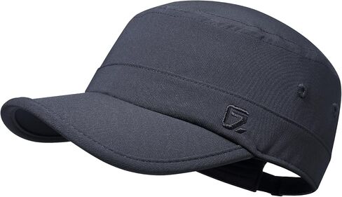 GADIEMKENSD Stretch Army Cap Cadet Military Hats Flat Top Baseball Cap Short Bill Breathable in Kuwait