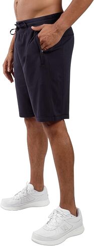 90 Degree By Reflex Mens Ultra Soft Terry Lounge Shorts with Drawstring and Side Pockets in Kuwait