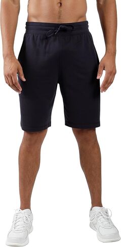 90 Degree By Reflex Mens Ultra Soft Terry Lounge Shorts with Drawstring and Side Pockets in Kuwait