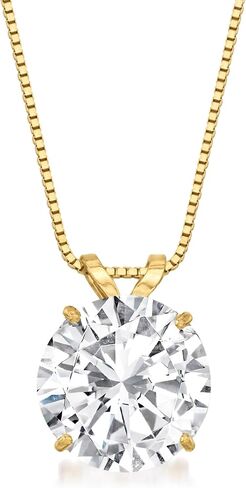Ross-Simons 3.00 Carat CZ Solitaire Necklace in 14kt Yellow Gold. 20 inches in Kuwait