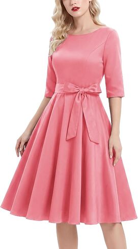 MINTLIMIT Women's 1950 Vintage Retro Rockabilly Dress Cocktail Party Prom Swing Dresses with Pockets in Kuwait