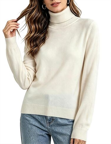 LATUD Womens' Turtleneck Knit Sweater in Kuwait