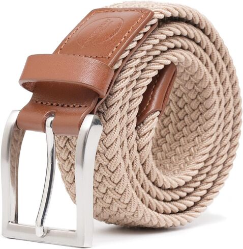 Mens Stretch Belt, Woven Elastic Braided Web Belt Casual for Golf Hunting Pants Jeans, Versatile Mens Golf Belts in Kuwait