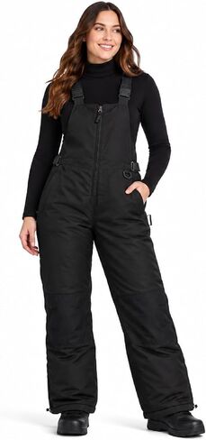 Perry Ellis Women's Snow Bib - Insulated Waterproof Snow Pants Ski/Snowboard Overalls (M-3XL) in Kuwait