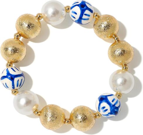 Sajidos Bamboo Tube Bangle Bracelets for Women Stacking Chunky Colorful Acrylic Beads Stretch Bracelets Friendship Summer Beach Bracelet Jewelry in Kuwait
