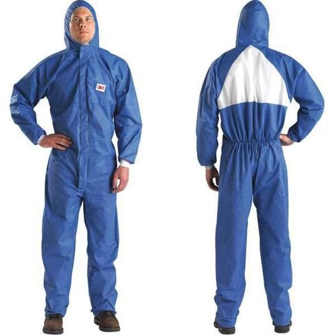 3M Protective Disposable Coveralls, Bulk Pack of 25, Hooded, Secondary Flame Spread-Resistant Treatment, SMS Based, Light Liquid Splash and Hazardous Dust Protection, Antistatic, 3XL, 4530-BLK-3XL in Kuwait