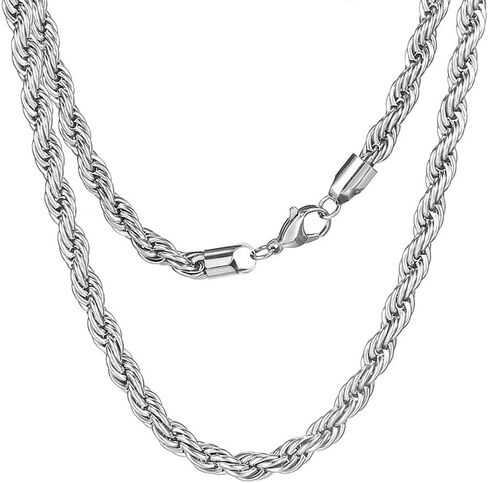 KUYIUIF 925 Sterling Silver Rope Chain Twist Necklace Wedding Engagement Jewelry 2MM (22") in Kuwait