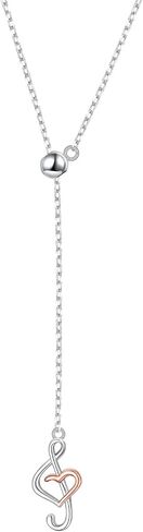DAOCHONG (Musical Note Necklace Pendant 925 Sterling Silver Jewelry for Women Teen Girls, 18 Inch in Kuwait