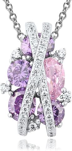 Santuzza 925 Sterling Silver Cubic Zirconia Twisted Pendant for Women in Kuwait