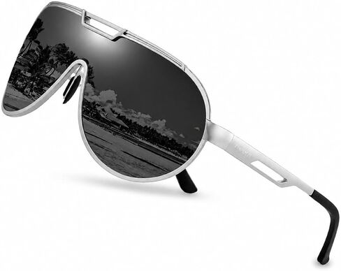 TEAPLMTT Retro Aviator Polarized Sunglasses for Men Pilot Metal Frame Ultra Light in Kuwait