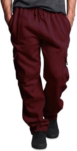 Victorious Men's Heavyweight Fleece Cargo Sweatpants in Kuwait