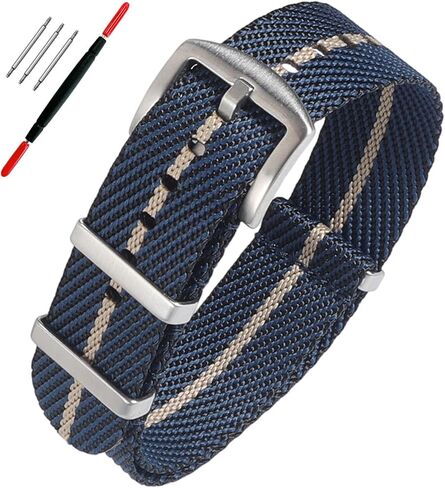 WOUKUP Premium Weave Nylon Watch Band 20mm 22mm Replacement Military Watch Straps for Men in Kuwait