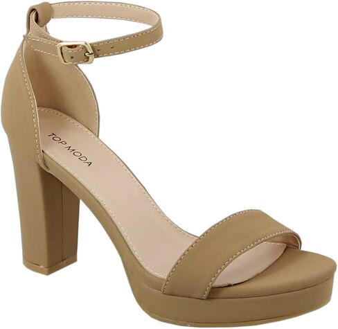 TOP Moda Platform High Heel Open Toe Dress Sandal Over the Toe Strap in Kuwait