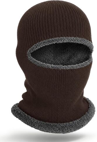 Ski Mask for Men Winter Knitted Full Face Mask Balaclava Hats 1 Hole Ski Mask Fleece for Men Women Winter Favors in Kuwait