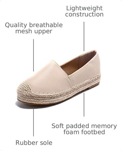 Alexis Leroy Women Closed Toe Slip On Casual Espadrilles Loafer Flat Comfort Shoes in Kuwait