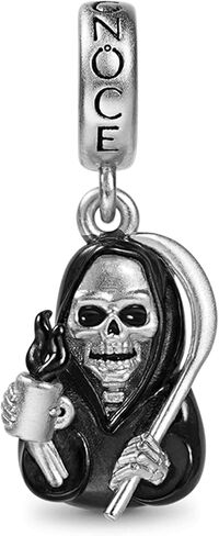 GNOCE الجمجمة سحر الخرزة فضة حزينة شبح نادي-Skelly سحر صالح سوار/قلادة هدية للنساء الفتيات زوجة ابنة in Kuwait