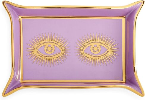 Jonathan Adler Eyes Valet Tray, Purple/Gold, One Size in Kuwait