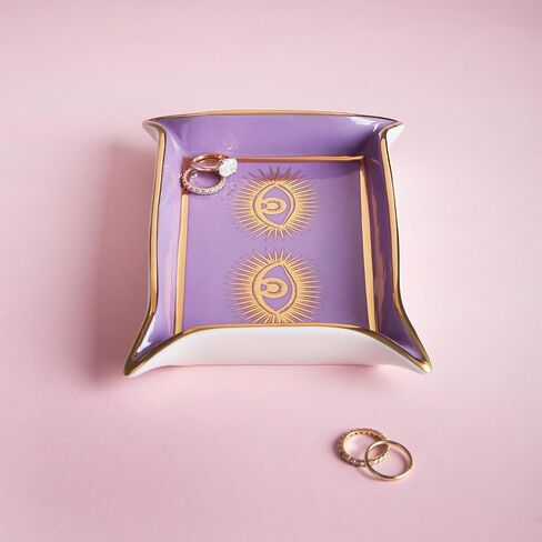 Jonathan Adler Eyes Valet Tray, Purple/Gold, One Size in Kuwait