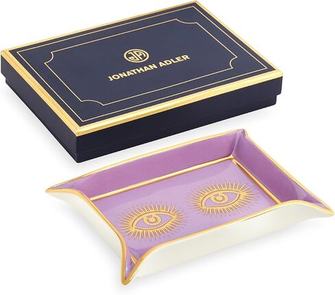 Jonathan Adler Eyes Valet Tray, Purple/Gold, One Size in Kuwait