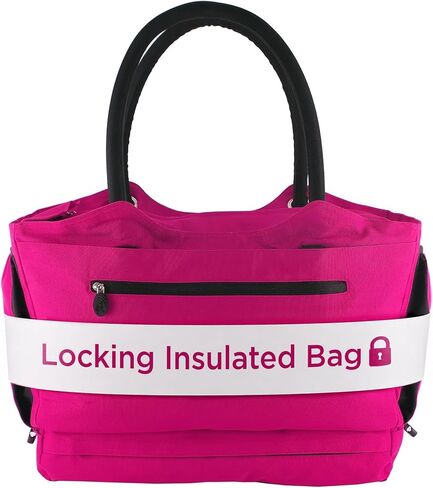 CoolBag Gen 2 Locking Anti-Theft Travel Tote With Insulated Cooler Compartment (Bermuda Black) in Kuwait