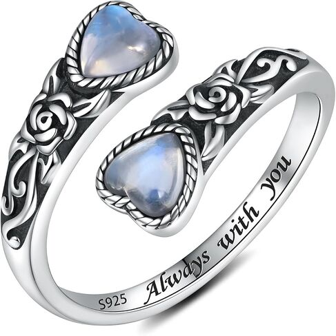 Spoon Ring for Women 925 Sterling Silver Cardinal Poppy Ring Vintage Spoon Rings Adjustable Thumb Rings for Women in Kuwait