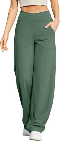 G4Free Wide Leg Pants for Women Loose Yoga Pants with Pockets Petite/Regular/Tall Stretch Casual Lounge Pants in Kuwait