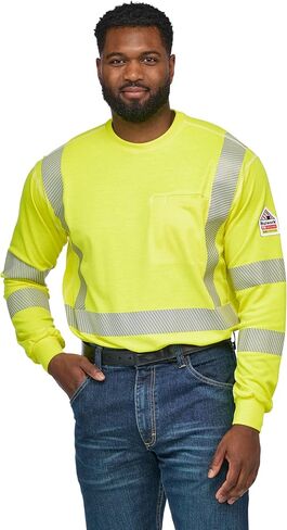 Bulwark FR Men's Lightweight Fr Hi-Visibility Long Sleeve T-Shirt in Kuwait