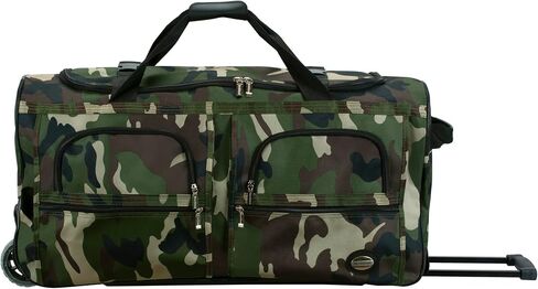 Rockland unisex adult Rolling Duffel Bag, New Black Dot, 22-Inch US in Kuwait