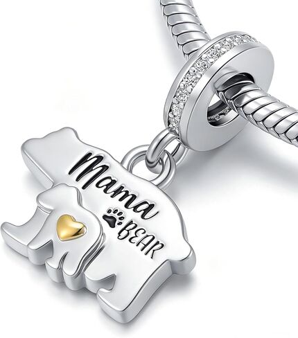 GMXLin Animal Charms Dog Elephant Panda Mama Bear Charm Bead for Women Girl Bracelets in Kuwait