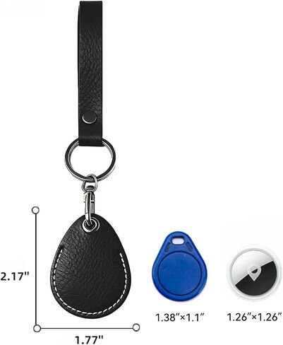 Temvue Access Card Holder RFID Key Fob Bag Key Chains NFC Smart Key Tag Card RFID Pod ID card protector common access card cover (Black) in Kuwait