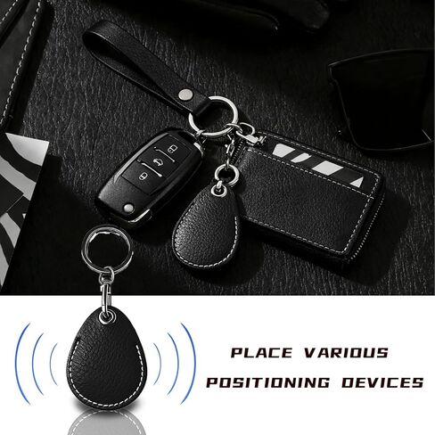 Temvue Access Card Holder RFID Key Fob Bag Key Chains NFC Smart Key Tag Card RFID Pod ID card protector common access card cover (Black) in Kuwait