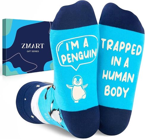 Zmart Funny Socks for Women Men Crazy Socks, Penguin Gifts Ocean Gifts, Ocean Socks Penguin Socks Animal Socks in Kuwait